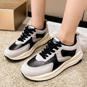 New thick-soled casual dad shoes soft-soled color-blocking sports